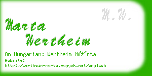 marta wertheim business card